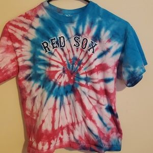 Red sox signed t shirt girls tie dye